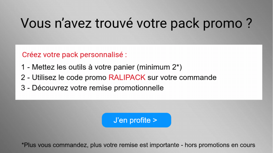 Offres creation packs libre outils RALI